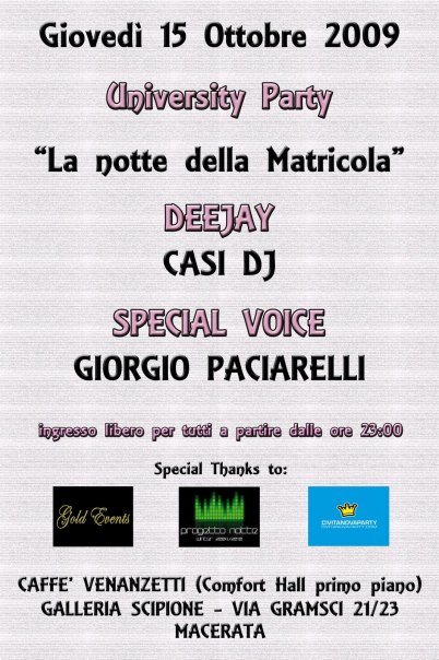 La Notte della Matricola
