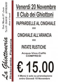 Cena a Base di Cinghiale 