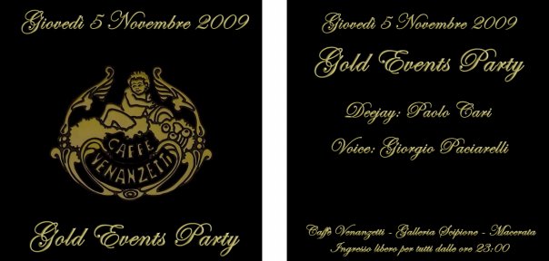 Gold Events Party @ Caffè Venanzetti