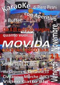 Aperitivo-Cena e Karaoke @ Movida